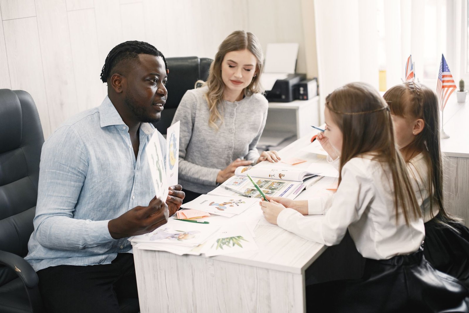 Teacher leading a classroom