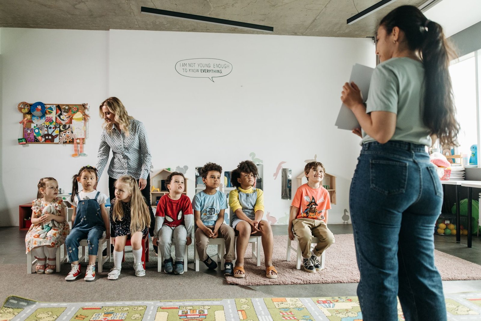 Teacher leading a classroom